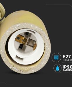 Κρεμαστό Φωτιστικό Οροφής Μονόφωτο E27 Τσιμέντο Κίτρινο V-TAC – 3745