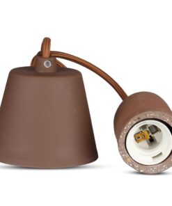 Κρεμαστό Φωτιστικό Οροφής Μονόφωτο E27 Τσιμέντο Καφέ V-TAC – 3749