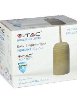 Κρεμαστό Φωτιστικό Οροφής Μονόφωτο E27 Τσιμέντο Μπεζ V-TAC – 3750