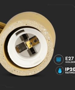 Κρεμαστό Φωτιστικό Οροφής Μονόφωτο E27 Τσιμέντο Μπεζ V-TAC – 3750