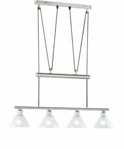 Κρεμαστό Φωτιστικό Trio Lighting E14 Νίκελ Ματ Μεταλλικό 3751041-07