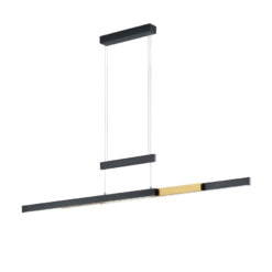Κρεμαστό Φωτιστικό Trio Lighting  LED 45W Μαύρο Ματ Μεταλλικό Step Dimmable 5300lm  2700K – 5000K – 375310502