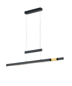 Κρεμαστό Φωτιστικό Trio Lighting LED 45W Μαύρο Ματ Μεταλλικό Step Dimmable 5300lm 2700K – 5000K – 375310502