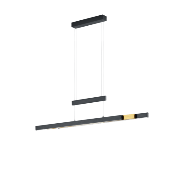 Κρεμαστό Φωτιστικό Trio Lighting  LED 45W Μαύρο Ματ Μεταλλικό Step Dimmable 5300lm  2700K – 5000K – 375310502