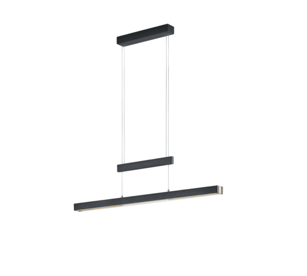 Κρεμαστό Φωτιστικό Trio Lighting  LED 45W Μαύρο Ματ Μεταλλικό Step Dimmable 5300lm  2700K – 5000K – 375310502