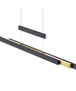 Κρεμαστό Φωτιστικό Trio Lighting LED 45W Μαύρο Ματ Μεταλλικό Step Dimmable 5300lm 2700K – 5000K – 375310502