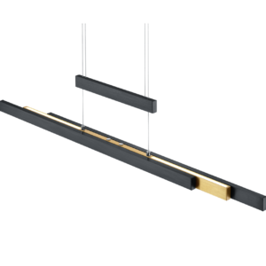 Κρεμαστό Φωτιστικό Trio Lighting  LED 45W Μαύρο Ματ Μεταλλικό Step Dimmable 5300lm  2700K – 5000K – 375310502