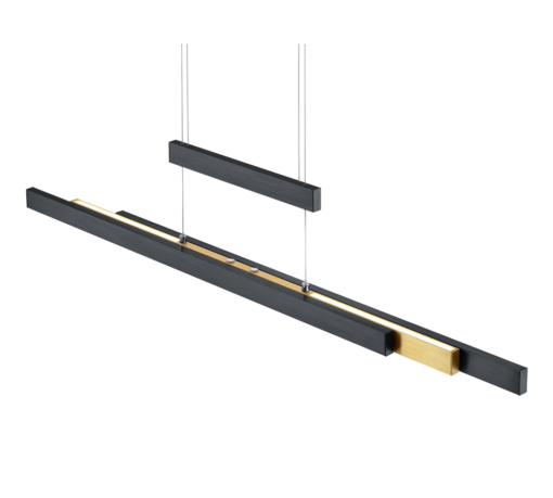 Κρεμαστό Φωτιστικό Trio Lighting  LED 45W Μαύρο Ματ Μεταλλικό Step Dimmable 5300lm  2700K – 5000K – 375310502