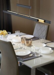 Κρεμαστό Φωτιστικό Trio Lighting LED 45W Μαύρο Ματ Μεταλλικό Step Dimmable 5300lm 2700K – 5000K – 375310502
