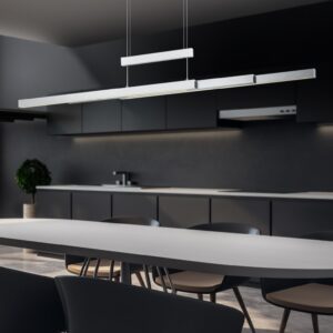 Κρεμαστό Φωτιστικό Trio Lighting LED 42W  Νίκελ Ματ Μεταλλικό Step Dimmable 4000lm 2700K – 5000K  375310507