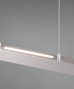 Κρεμαστό Φωτιστικό Up-Down Trio Lighting LED 44W Νίκελ Ματ Μεταλλικό Step Dimmable 4400lm 3000K 375510407