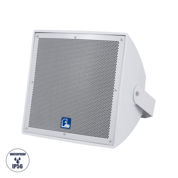 GloboStar® FDB LT212T 98009 Facilities Speaker - Παθητικό Ηχείο Εγκαταστάσεων Επιτοίχιο με Μετασχηματιστή 100V & 8Ω - 300W RMS (1200W Peak) - 1 x 12" Inches LF & 1 x 1" Inches HF - Αδιάβροχο IP56 - Λευκό - Μ40.7 x Π37.8 x Υ41cm