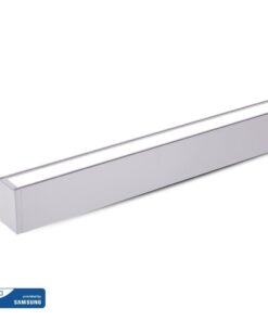 LED Γραμμικό Κρεμαστό Φωτιστικό 120cm Ασημί Up Down Linkable 60W V-TAC PRO Samsung Chip 6000lm 120° Φυσικό Λευκό 4000K – 378