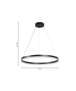 InLight Κρεμαστό φωτιστικό LED 45W 3CCT (by switch on base) 6095-C-Black