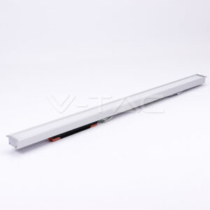 LED Γραμμικό Χωνευτό Φωτιστικό 120cm Ασημί Linkable 40W V-TAC PRO Samsung Chip 3620lm 120° Φυσικό  4000K – 21380