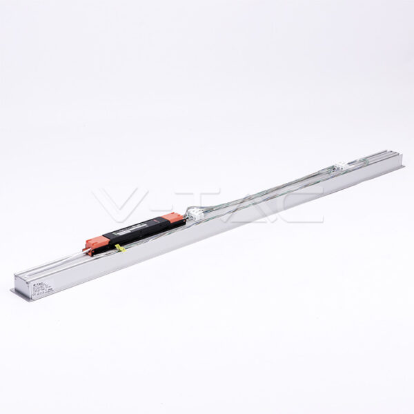 LED Γραμμικό Χωνευτό Φωτιστικό 120cm Ασημί Linkable 40W V-TAC PRO Samsung Chip 3620lm 120° Φυσικό  4000K – 21380