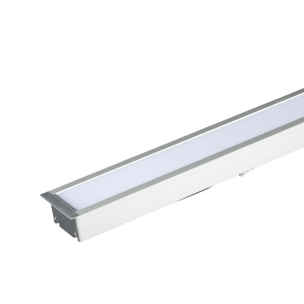 LED Γραμμικό Χωνευτό Φωτιστικό 120cm Ασημί Linkable 40W V-TAC PRO Samsung Chip 4000lm 120° Ψυχρό Λευκό 6400K – 603