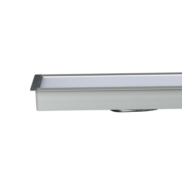 LED Γραμμικό Χωνευτό Φωτιστικό 120cm Ασημί Linkable 40W V-TAC PRO Samsung Chip 4000lm 120° Ψυχρό Λευκό 6400K – 603
