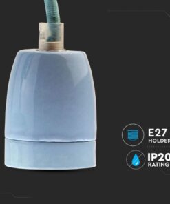 Κρεμαστό Φωτιστικό Οροφής Μονόφωτο Πορσελάνη με Γαλάζιο σώμα V-TAC – 3806