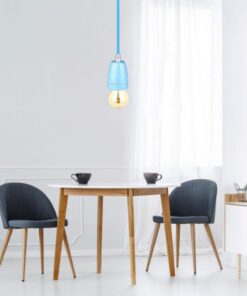 Κρεμαστό Φωτιστικό Οροφής Μονόφωτο Πορσελάνη με Γαλάζιο σώμα V-TAC – 3806