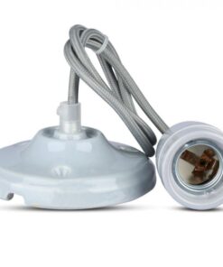 Κρεμαστό Φωτιστικό Οροφής Μονόφωτο Πορσελάνη με Γκρι σώμα V-TAC – 3808