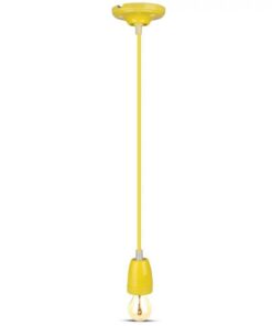 Κρεμαστό Φωτιστικό Οροφής Μονόφωτο Πορσελάνη με Κίτρινο σώμα V-TAC – 3809