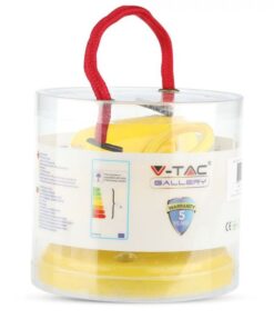 Κρεμαστό Φωτιστικό Οροφής Μονόφωτο Πορσελάνη με Κίτρινο σώμα V-TAC – 3809