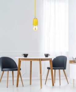 Κρεμαστό Φωτιστικό Οροφής Μονόφωτο Πορσελάνη με Κίτρινο σώμα V-TAC – 3809