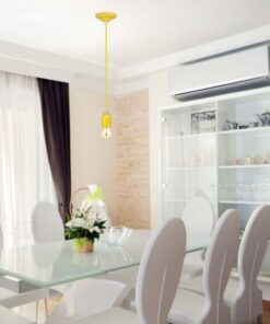 Κρεμαστό Φωτιστικό Οροφής Μονόφωτο Πορσελάνη με Κίτρινο σώμα V-TAC – 3809