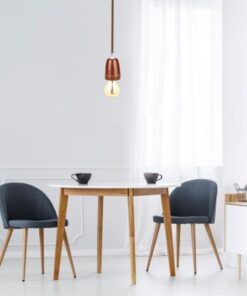 Κρεμαστό Φωτιστικό Οροφής Μονόφωτο Πορσελάνη με Καφέ σώμα V-TAC – 3810