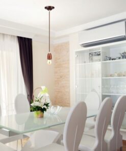 Κρεμαστό Φωτιστικό Οροφής Μονόφωτο Πορσελάνη με Καφέ σώμα V-TAC – 3810