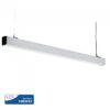 LED Γραμμικό Κρεμαστό Φωτιστικό 120cm UGR<19 Λευκό Linkable 40W Dimmable V-TAC PRO Samsung Chip 3510lm Φυσικό Λευκό 4000K – 21383