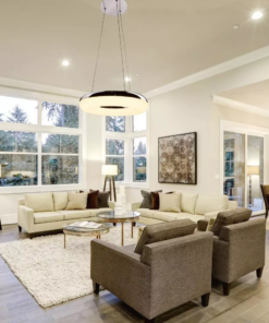 LED πολυέλαιος 40W 3000K Θερμό λευκό με ασημί και λευκό σώμα V-TAC – 3874