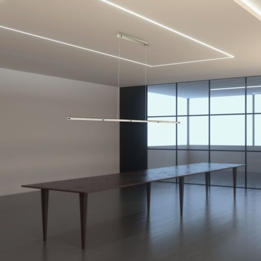Κρεμαστό Γραμμικό Φωτιστικό LED Οροφής 36W V-TAC 120° 2700lm Χρώμιο Φυσικό Λευκό 4000K – 3892