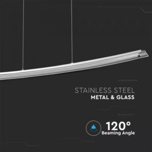 Κρεμαστό Φωτιστικό LED με ντίζες 18W Γυάλινο 4000K Φυσικό λευκό V-TAC – 3898