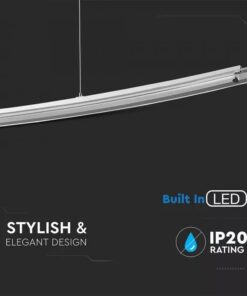 Κρεμαστό Φωτιστικό LED με ντίζες 18W Γυάλινο 4000K Φυσικό λευκό V-TAC – 3898