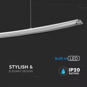 Κρεμαστό Φωτιστικό LED με ντίζες 18W Γυάλινο 4000K Φυσικό λευκό V-TAC – 3898
