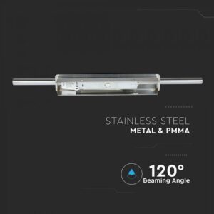 Επιτοίχιο Γραμμικό Φωτιστικό LED 18W Χρώμιο 4000K Φυσικό λευκό K V-TAC – 3903