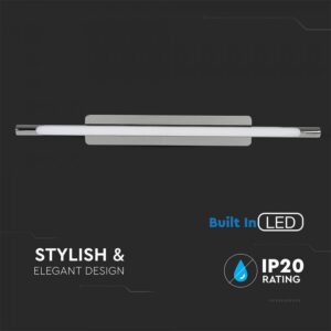 Επιτοίχιο Γραμμικό Φωτιστικό LED 18W Χρώμιο 4000K Φυσικό λευκό K V-TAC – 3903