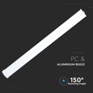 Γραμμικό Φωτιστικό Καθρέφτη Τοίχου LED IP44 10W V-TAC 150° 950lm Λευκό+Χρώμιο Φυσικό Λευκό 4000K – 3916