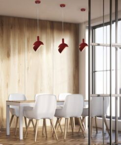 Κρεμαστό Φωτιστικό Οροφής Πλαστικό με Αλουμίνιο Κινούμενο κάλυμμα Κόκκινο V-TAC – 3924