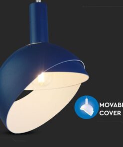 Κρεμαστό Φωτιστικό Οροφής Πλαστικό με Αλουμίνιο Κινούμενο κάλυμμα Μπλε V-TAC – 3925