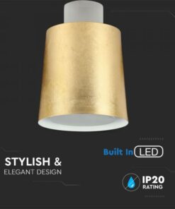 Κρεμαστό Φωτιστικό LED Ακρυλικό Χρυσό Ø120 Φυσικό λευκό 4000Κ V-TAC – 3928