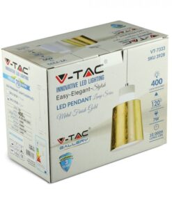 Κρεμαστό Φωτιστικό LED Ακρυλικό Χρυσό Ø120 Θερμό λευκό 3000Κ V-TAC – 3934