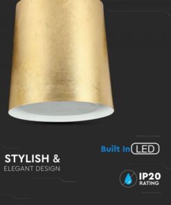 Κρεμαστό Φωτιστικό LED Ακρυλικό Χρυσό Ø120 Θερμό λευκό 3000Κ V-TAC – 3934