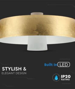 LED Κρεμαστό φωτιστικό Ακρυλικό Χρυσό Ø340 Θερμό λευκό 3000Κ V-TAC – 3938