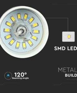 LED Κρεμαστό φωτιστικό Ακρυλικό Λευκό Ø340 Θερμό λευκό 3000Κ V-TAC – 3939