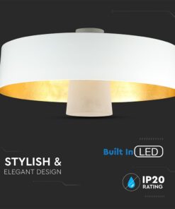 LED Κρεμαστό φωτιστικό Ακρυλικό Λευκό Ø340 Θερμό λευκό 3000Κ V-TAC – 3939