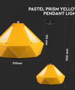 Κρεμαστό Φωτιστικό Οροφής Μονόφωτο με κίτρινο σώμα V-TAC – 3947