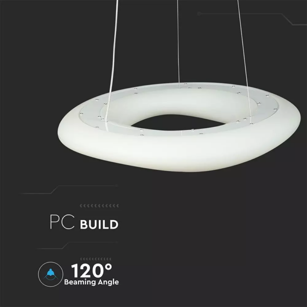 LED κρεμαστό φωτιστικό οροφής 82W με εναλλαγή χρώματος και λευκό σώμα Dimmable V-TAC – 3960